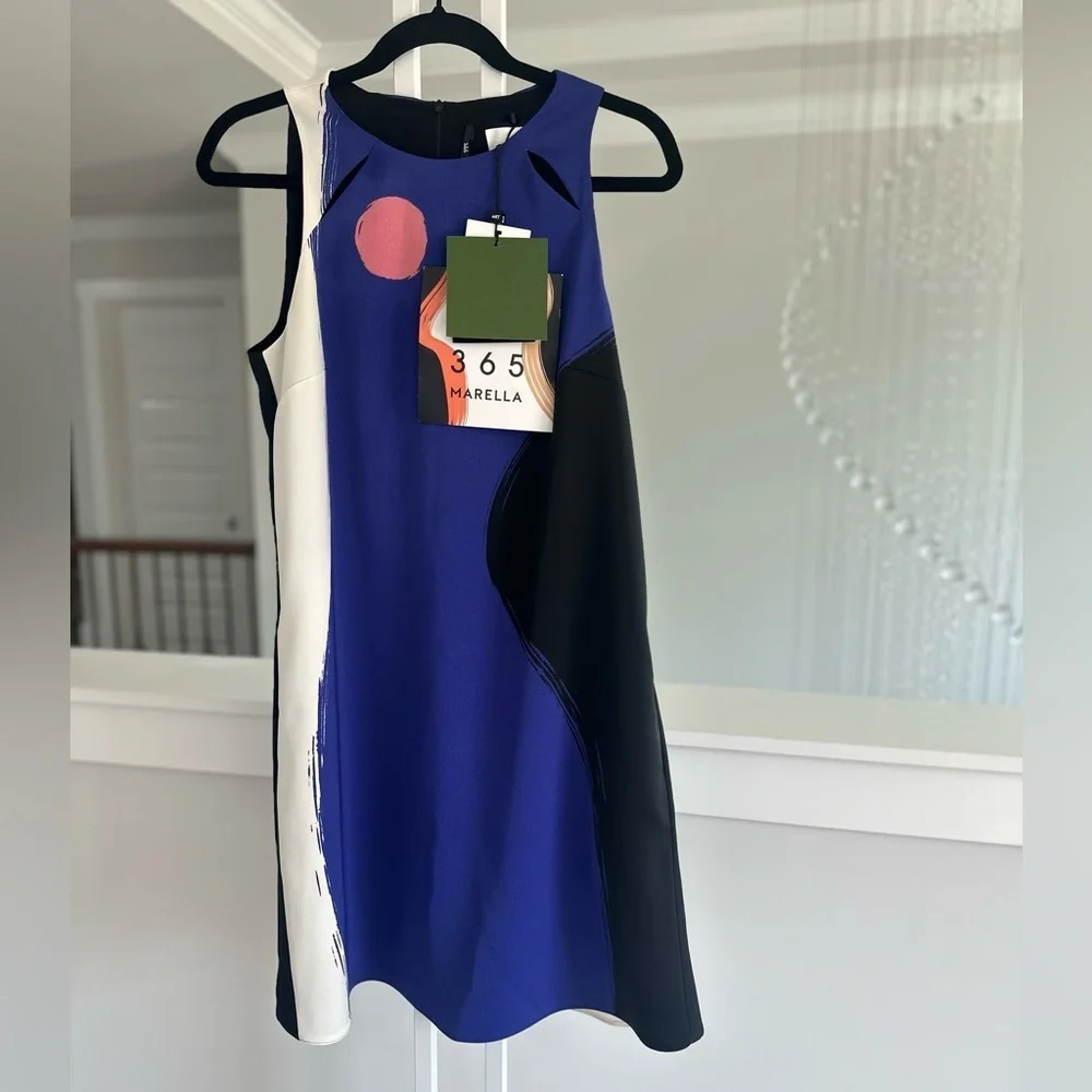 Marella By Max Mara Purple Colorblock Shift Dress